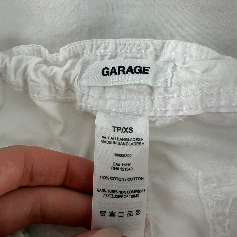 Garage White Parachute Cargo Pants Womens XS Streetwear Utility Y2k Gorpcore - Picture 3 of 7